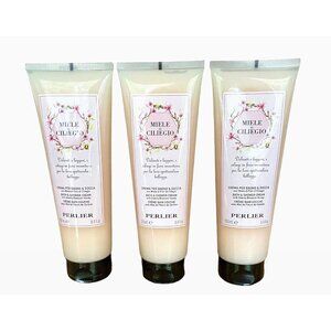 3 Tubes- Perlier Cherry Blossom Bath & Shower Cream 8.4 oz New